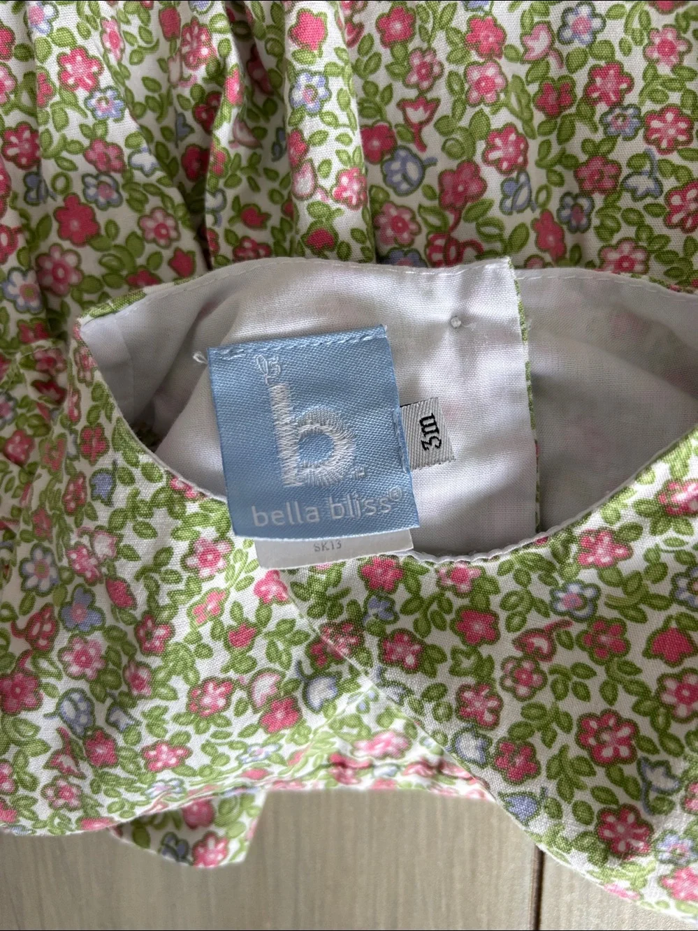 Bella Bliss Pink Green Lavender Floral Bubble One Piece Bows 3 Months